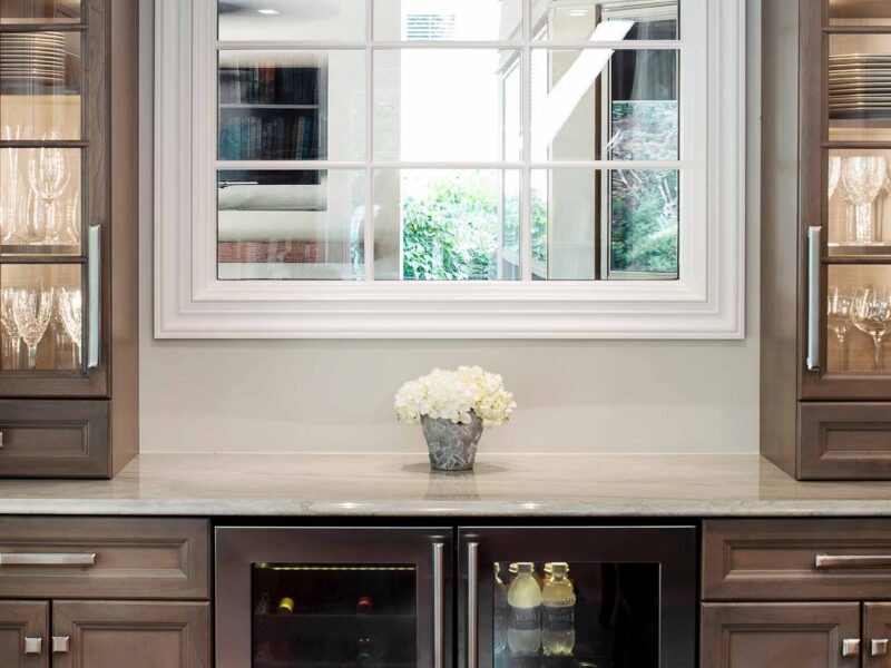 Tulsa kitchen remodel featuring undercounter beverage refrigeration and wall cabinet storage, as part of a functional kitchen design.