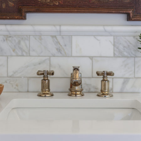 Vanity sink wainscot backsplash with under mount vanity sink Kitchen Ideas Tulsa bathroom design and remodel