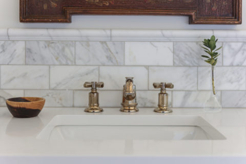 Vanity sink wainscot backsplash with under mount vanity sink Kitchen Ideas Tulsa bathroom design and remodel