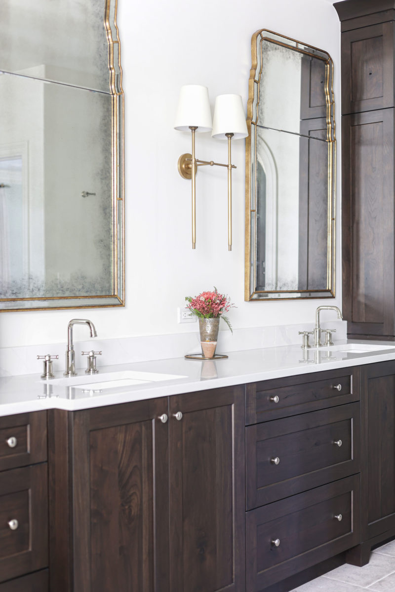 Master bathroom vanity sinks cabinet storage, wall sconces, mirrors Kitchen Ideas Tulsa bathroom design and remodel