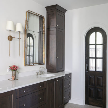 Master bathroom vanity storage crown molding to ceiling, wall sconces Kitchen Ideas Tulsa bathroom design and remodel