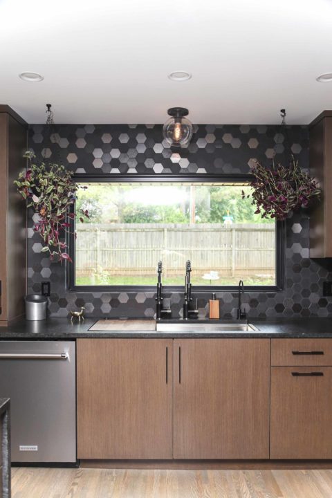 Kitchen cabinetry storage, stainless dishwasher, Galley Workstation, decorative tile backsplash, pendant lighting Kitchen Ideas Tulsa kitchen remodel
