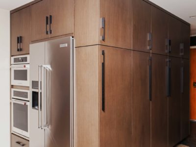 Tall pantry cabinet storage, KitchenAid stainless ovens, freezer refrigerator, pantry storage Kitchen Ideas Tulsa kitchen remodel