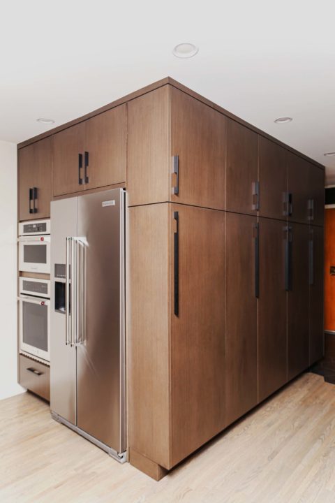 Tall pantry cabinet storage, KitchenAid stainless ovens, freezer refrigerator, pantry storage Kitchen Ideas Tulsa kitchen remodel
