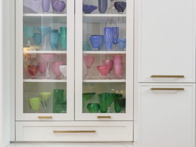White kitchen tall pantry pull-out storage with glass fronts Kitchen Ideas Tulsa kitchen design and remodel