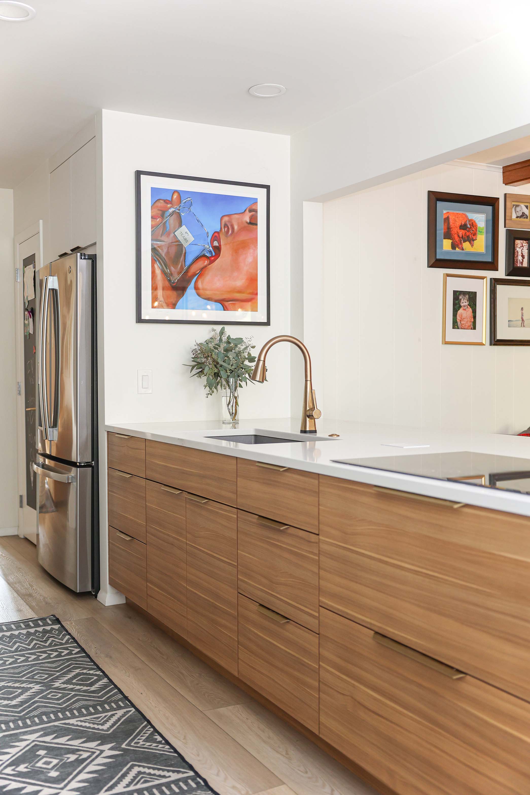 Kitchen remodel cabinet storage, bar sink, induction cooktop, french door refrigerator Kitchen Ideas Tulsa kitchen design and remodel
