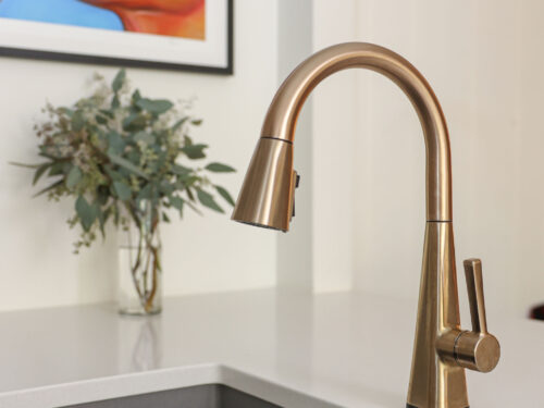 Kitchen remodel undermount sink bar space with pull-out faucet, white counter tops Kitchen Ideas Tulsa kitchen design and remodel