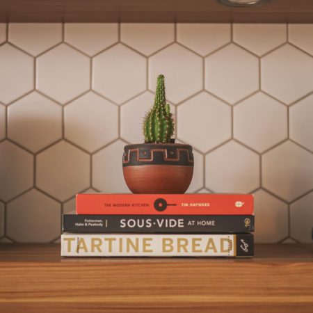 Kitchen remodel floating shelving, tile honeycomb modern white backsplash Kitchen Ideas Tulsa kitchen design and remodel