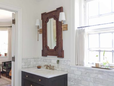 Sink master bathroom vanity, wainscot subway tile backsplash, rustic pendant light Kitchen Ideas Tulsa bathroom design and remodel