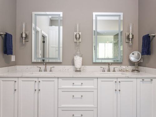 A custom Tulsa bathroom and kitchen remodel featuring modern vanities and inspiring design ideas.